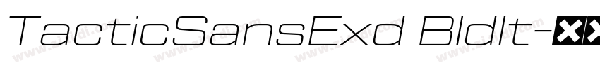 TacticSansExd BldIt字体转换